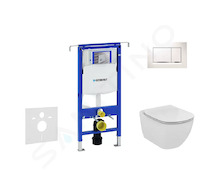 Geberit Duofix - Set předstěnové instalace, klozetu a sedátka Ideal Standard Tesi, tlačítka Sigma30, bílá/chrom 111.355.00.5 NF5
