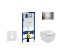 Geberit Duofix - Set předstěnové instalace, klozetu a sedátka Ideal Standard Tesi, tlačítka Sigma30, chrom 111.300.00.5 NF6