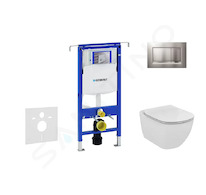 Geberit Duofix - Set předstěnové instalace, klozetu a sedátka Ideal Standard Tesi, tlačítka Sigma30, chrom mat/chrom 111.355.00.