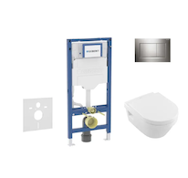 Geberit Duofix - Set předstěnové instalace, klozetu Architectura a sedátka softclose, tlačítko Sigma20, chrom SANI11CK1105