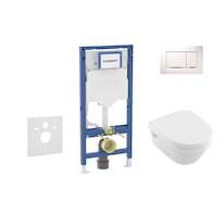 Geberit Duofix - Set předstěnové instalace, klozetu Architectura a sedátka softclose, tlačítko Sigma30, bílá/chrom SANI11CK3104