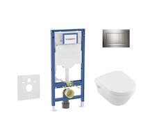 Geberit Duofix - Set předstěnové instalace, klozetu Architectura a sedátka softclose, tlačítko Sigma30, chrom SANI11CK1105