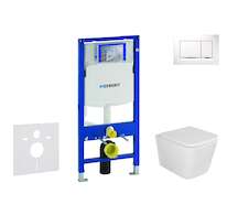 Geberit Duofix - Set předstěnové instalace, klozetu Arkas a sedátka softclose, tlačítko Sigma30, bílá/chrom SANI11CA3108