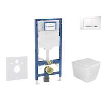Geberit Duofix - Set předstěnové instalace, klozetu Arkas a sedátka softclose, tlačítko Sigma30, bílá/chrom SANI11CA3108B