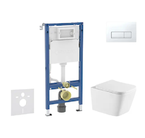 Geberit Duofix - Set předstěnové instalace, klozetu Arkas I a sedátka softclose, tlačítko Delta50, alpská bílá SANI11CA31147