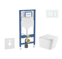 Geberit Duofix - Set předstěnové instalace, klozetu Arkas I a sedátka softclose, tlačítko Sigma20, bílá/bílá mat SANI11CA31145