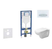 Geberit Duofix - Set předstěnové instalace, klozetu D-Code a sedátka softclose, tlačítko Sigma50, alpská bílá SANI11CP3107