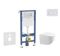 Geberit Duofix - Set předstěnové instalace, klozetu Gaia a sedátka softclose, tlačítko Delta01, alpská bílá SANI11CA3120B