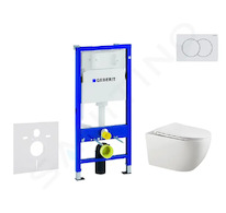 Geberit Duofix - Set předstěnové instalace, klozetu Gaia a sedátka softclose, tlačítko Delta01, alpská bílá SANI11CA3124