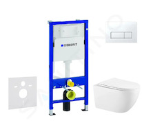 Geberit Duofix - Set předstěnové instalace, klozetu Gaia a sedátka softclose, tlačítko Delta50, alpská bílá SANI11CA3144