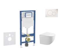 Geberit Duofix - Set předstěnové instalace, klozetu Gaia a sedátka softclose, tlačítko Sigma01, alpská bílá SANI11CA3117B