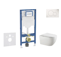 Geberit Duofix - Set předstěnové instalace, klozetu Gaia a sedátka softclose, tlačítko Sigma01, alpská bílá SANI11CA3121B