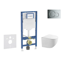 Geberit Duofix - Set předstěnové instalace, klozetu Gaia a sedátka softclose, tlačítko Sigma01, lesklý chrom SANI11CA1126B