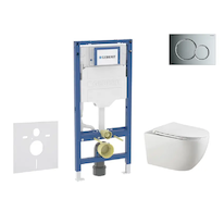 Geberit Duofix - Set předstěnové instalace, klozetu Gaia a sedátka softclose, tlačítko Sigma01, lesklý chrom SANI11CA1132B