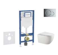 Geberit Duofix - Set předstěnové instalace, klozetu Gaia a sedátka softclose, tlačítko Sigma01, lesklý chrom SANI11CA1132B