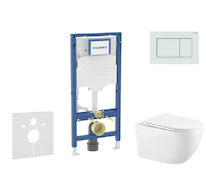 Geberit Duofix - Set předstěnové instalace, klozetu Gaia a sedátka softclose, tlačítko Sigma20, bílá/bílá mat SANI11CA3142B