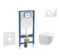 Geberit Duofix - Set předstěnové instalace, klozetu Gaia a sedátka softclose, tlačítko Sigma20, bílá/chrom SANI11CA3118B