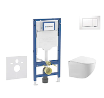 Geberit Duofix - Set předstěnové instalace, klozetu Gaia a sedátka softclose, tlačítko Sigma20, bílá/chrom SANI11CA3119B