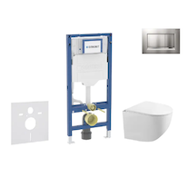 Geberit Duofix - Set předstěnové instalace, klozetu Gaia a sedátka softclose, tlačítko Sigma20, chrom mat/chrom SANI11CA1128B