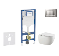 Geberit Duofix - Set předstěnové instalace, klozetu Gaia a sedátka softclose, tlačítko Sigma20, chrom mat/chrom SANI11CA1134B