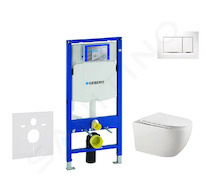 Geberit Duofix - Set předstěnové instalace, klozetu Gaia a sedátka softclose, tlačítko Sigma30, bílá/chrom SANI11CA3123