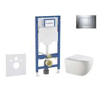 Geberit Duofix - Set předstěnové instalace, klozetu Gaia a sedátka softclose, tlačítko Sigma30, chrom/chrom mat SANI11CA1133B
