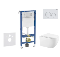 Geberit Duofix - Set předstěnové instalace, klozetu Gaia sedátka softclose, tlačítko Delta20, alpská bílá SANI11CA3145B