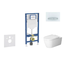 Geberit Duofix - Set předstěnové instalace, klozetu ME by Starck a sedátka softclose, tlačítko Sigma50, alpská bílá SANI11CP3115