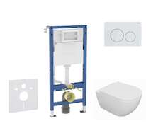 Geberit Duofix - Set předstěnové instalace, klozetu Oudee a sedátka softclose, tlačítko Delta20, alpská bílá SANI11CA3131B