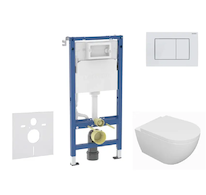 Geberit Duofix - Set předstěnové instalace, klozetu Oudee a sedátka softclose, tlačítko Delta30, alpská bílá SANI11CA3132B