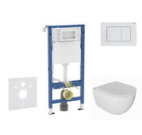 Geberit Duofix - Set předstěnové instalace, klozetu Oudee a sedátka softclose, tlačítko Delta30, alpská bílá SANI11CA3139B