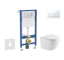 Geberit Duofix - Set předstěnové instalace, klozetu Oudee a sedátka softclose, tlačítko Delta50, alpská bílá SANI11CA31103