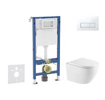 Geberit Duofix - Set předstěnové instalace, klozetu Oudee a sedátka softclose, tlačítko Delta50, alpská bílá SANI11CA31136