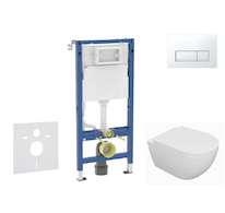 Geberit Duofix - Set předstěnové instalace, klozetu Oudee a sedátka softclose, tlačítko Delta50, alpská bílá SANI11CA3130B