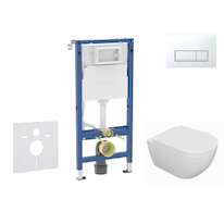 Geberit Duofix - Set předstěnové instalace, klozetu Oudee a sedátka softclose, tlačítko Delta50, alpská bílá SANI11CA3130B