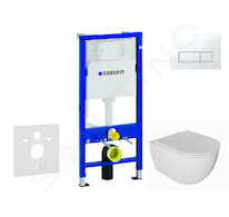 Geberit Duofix - Set předstěnové instalace, klozetu Oudee a sedátka softclose, tlačítko Delta50, alpská bílá SANI11CA3137