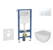 Geberit Duofix - Set předstěnové instalace, klozetu Oudee a sedátka softclose, tlačítko Delta50, alpská bílá SANI11CA3137B