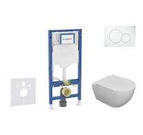 Geberit Duofix - Set předstěnové instalace, klozetu Oudee a sedátka softclose, tlačítko Sigma01, alpská bílá SANI11CA3100B