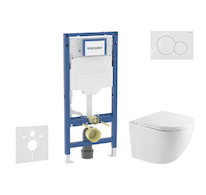 Geberit Duofix - Set předstěnové instalace, klozetu Oudee a sedátka softclose, tlačítko Sigma01, alpská bílá SANI11CA3195