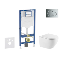 Geberit Duofix - Set předstěnové instalace, klozetu Oudee a sedátka softclose, tlačítko Sigma01, lesklý chrom SANI11CA1167