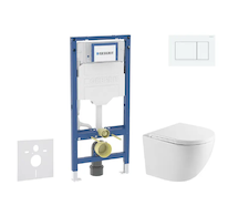Geberit Duofix - Set předstěnové instalace, klozetu Oudee a sedátka softclose, tlačítko Sigma20, bílá/bílá mat SANI11CA31101