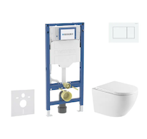 Geberit Duofix - Set předstěnové instalace, klozetu Oudee a sedátka softclose, tlačítko Sigma20, bílá/bílá mat SANI11CA31123
