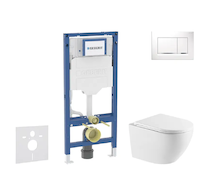 Geberit Duofix - Set předstěnové instalace, klozetu Oudee a sedátka softclose, tlačítko Sigma20, bílá/chrom SANI11CA31119