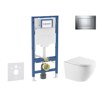 Geberit Duofix - Set předstěnové instalace, klozetu Oudee a sedátka softclose, tlačítko Sigma20, chrom SANI11CA1165
