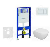 Geberit Duofix - Set předstěnové instalace, klozetu Oudee a sedátka softclose, tlačítko Sigma30, bílá/bílá mat SANI11CA3127