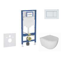 Geberit Duofix - Set předstěnové instalace, klozetu Oudee a sedátka softclose, tlačítko Sigma30, bílá/bílá mat SANI11CA3135B
