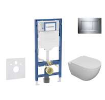 Geberit Duofix - Set předstěnové instalace, klozetu Oudee a sedátka softclose, tlačítko Sigma30, chrom SANI11CA1101B