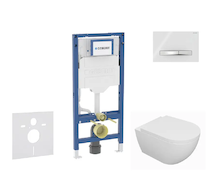 Geberit Duofix - Set předstěnové instalace, klozetu Oudee a sedátka softclose, tlačítko Sigma50, chrom/alpská bílá SANI11CA3126B