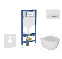 Geberit Duofix - Set předstěnové instalace, klozetu Oudee a sedátka softclose, tlačítko Sigma50, chrom/alpská bílá SANI11CA3134B