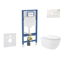 Geberit Duofix - Set předstěnové instalace, klozetu Oudee Vortex a sedátka softclose, tlačítko Sigma01, alpská bílá SANI11CA3184